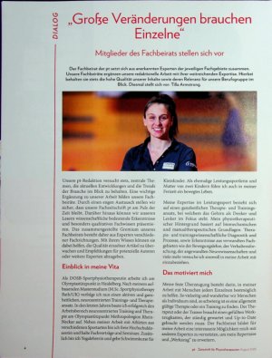 Vorschauseite 1: „Große Veränderungen brauchen Einzelne“ Mitglieder des Fachbeirats stellen sich vor