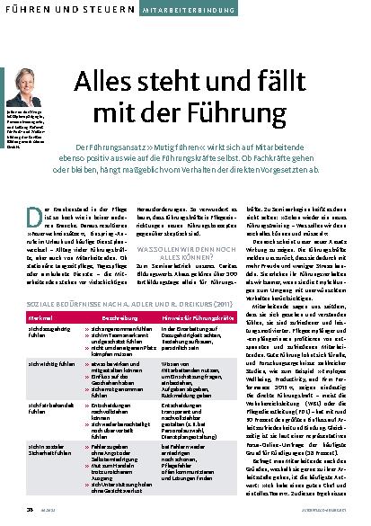 Vorschauseite 1: Alles steht und fällt mit der Führung.