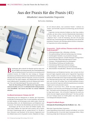 Vorschauseite 1: Aus der Praxis für die Praxis (41) Mitarbeiter/-innen beurteilen Vorgesetzte