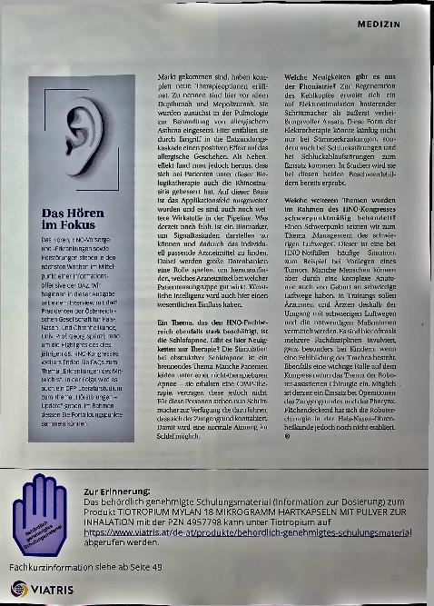 Vorschauseite 2: "Fortschritte bei Cochlea-Implantat-Forschung"