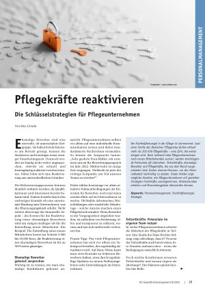 Vorschauseite 1: Pflegekräfte reaktivieren Die Schlüsselstrategien für Pflegeunternehmen