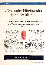 Vorschauseite 1: "Gesundes Miteinander ist der Schlüssel."