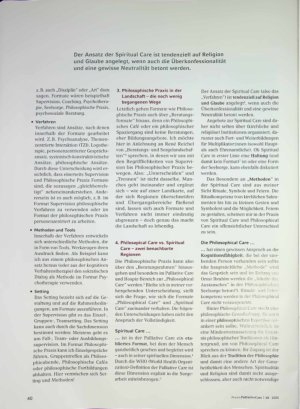 Vorschauseite 3: Eine Landkarte der Beratungsund Sorgelandschaft Was unterscheidet Philosophische Praxis von Supervision, Psychotherapie und Spiritual Care?