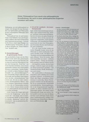 Vorschauseite 4: Eine Landkarte der Beratungsund Sorgelandschaft Was unterscheidet Philosophische Praxis von Supervision, Psychotherapie und Spiritual Care?