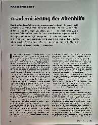 Vorschauseite 1: Akademisierung der Altenhilfe