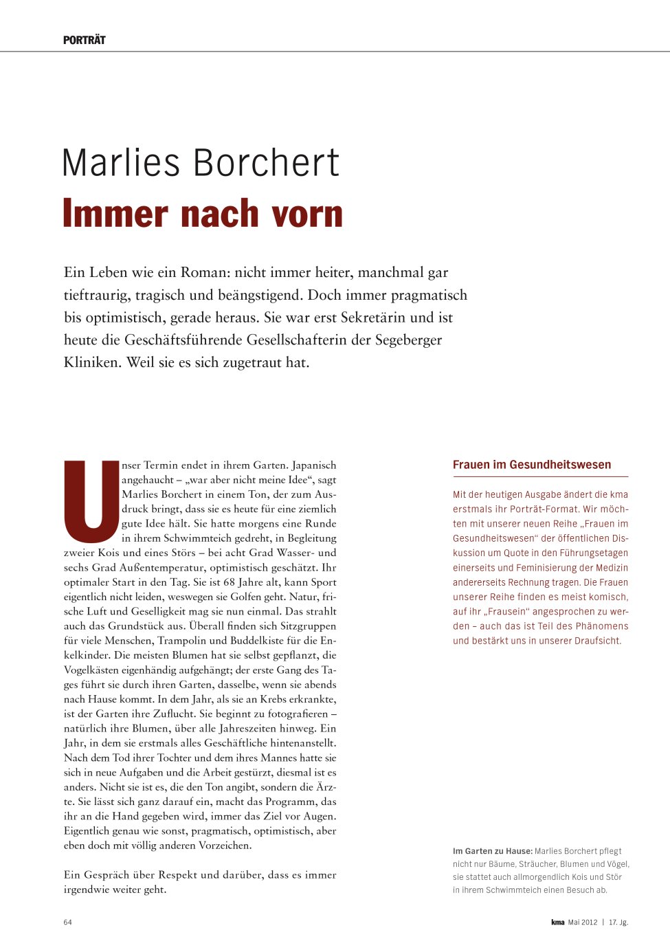 Vorschauseite 1: Immer nach vorn