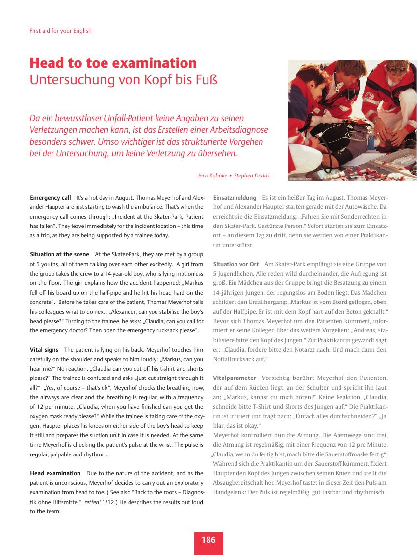 Vorschauseite 1: Head to toe examination? Untersuchung von Kopf bis Fuß