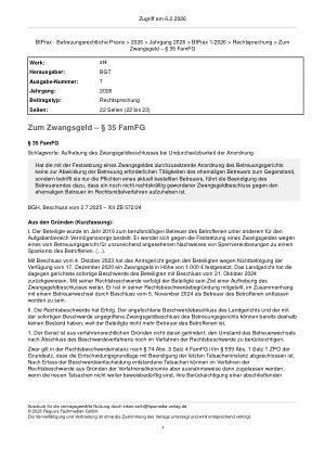 Vorschauseite 1: Zum Zwangsgeld – § 35 FamFG