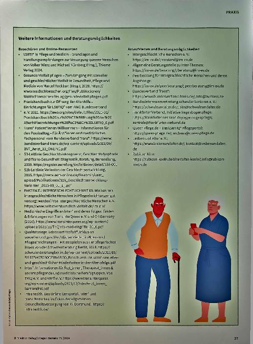Vorschauseite 6: Positionieren Sie schon, oder lagern Sie noch? Queersensible Sprache in der Pflege von Menschen mit Demenz