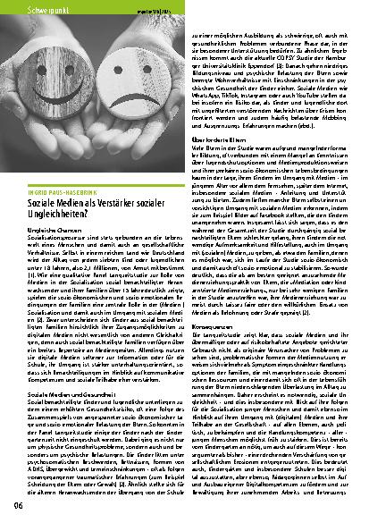 Vorschauseite 1: Soziale Medien als Verstärker sozialer Ungleichheiten?