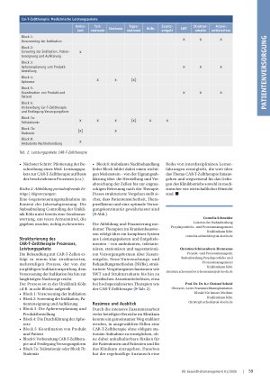 Vorschauseite 4: Patientenversorgung und Organisationsstrukturen rund um die CAR-T-Zelltherapie