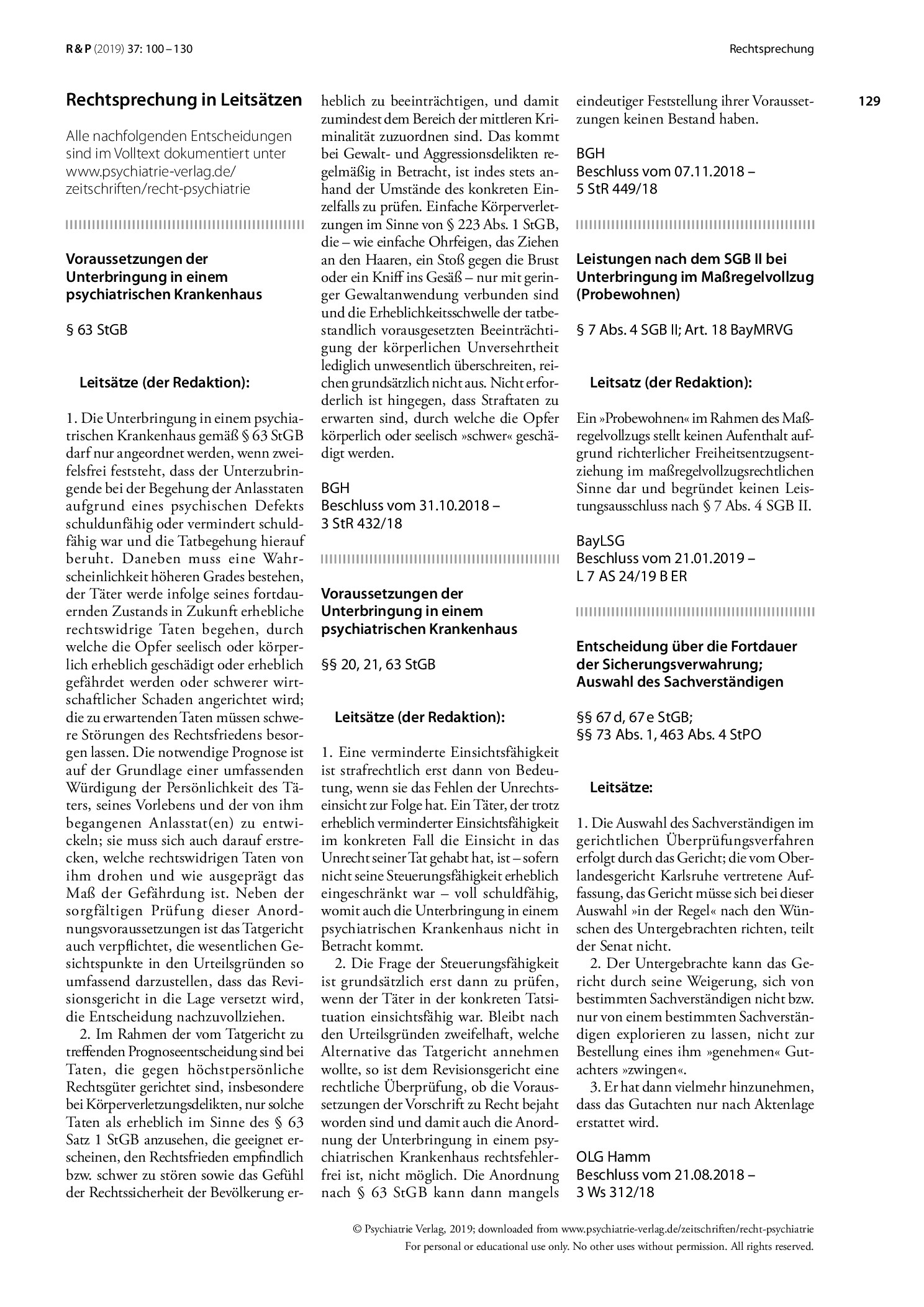 Vorschauseite 5: Einstweilige Anordnung; Ermöglichung von Begleitausgängen aus dem BKH Straubing