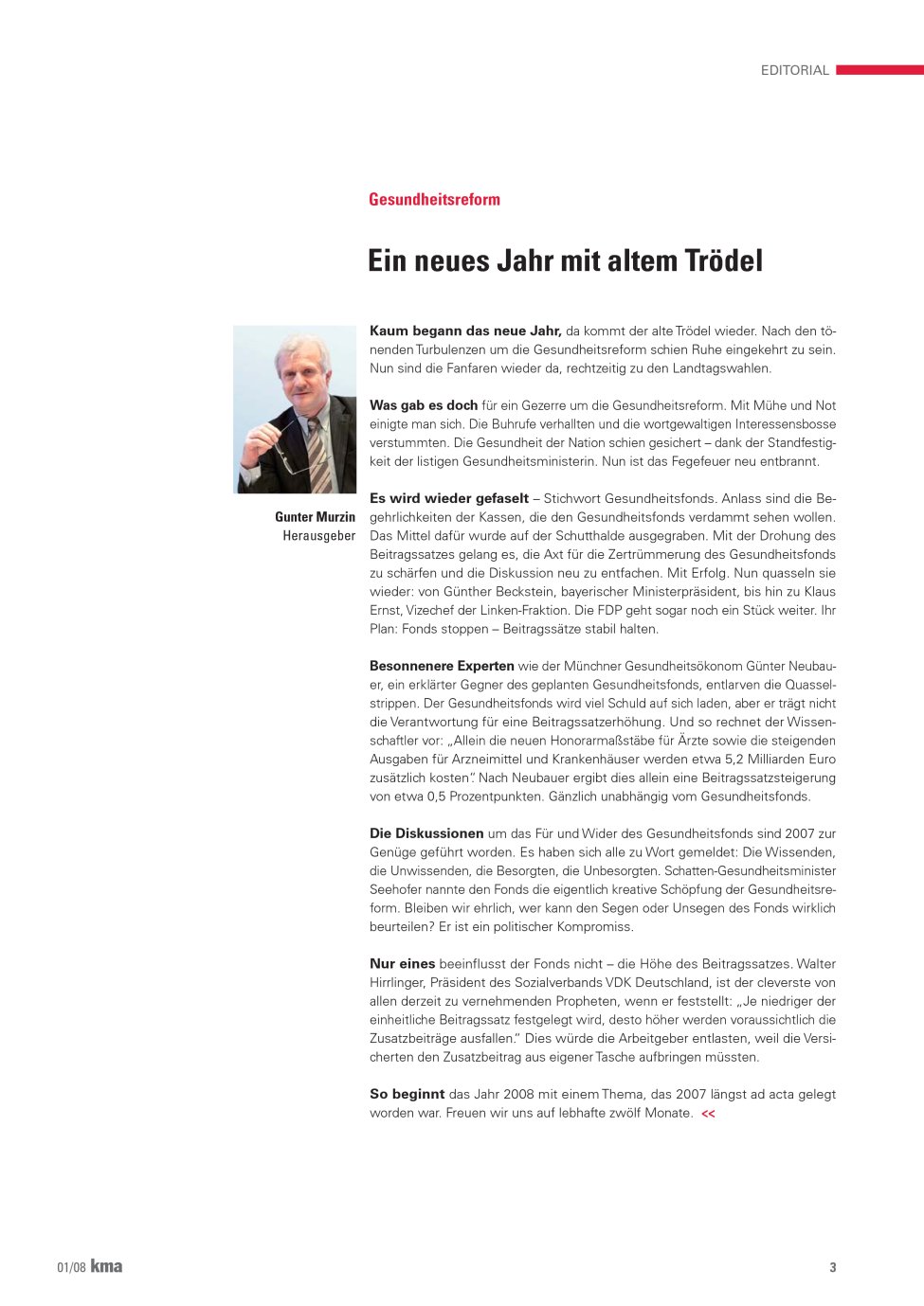 Vorschauseite 1: Ein neues Jahr mit altem Trödel