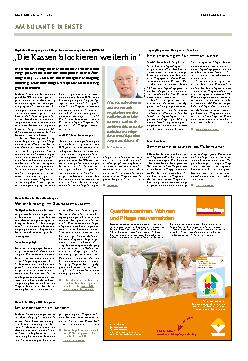 Vorschauseite 1: "Die Kassen blockieren weiterhin. "