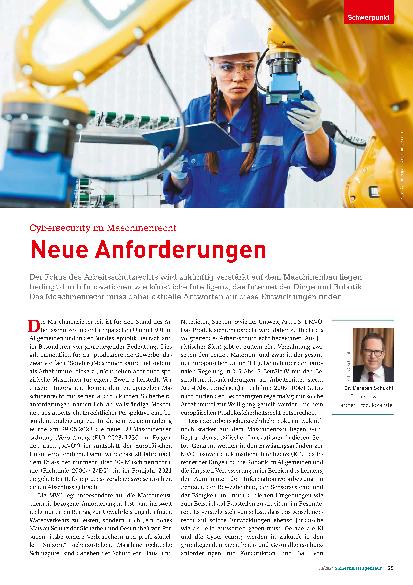 Vorschauseite 1: Cybersecurity im Maschinenrecht: Neue Anforderungen