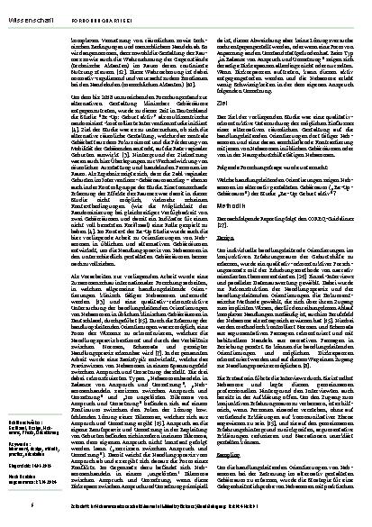 Vorschauseite 2: Orientierungsmuster von Hebammen bei der Geburt in verschiedenen Geburtsräumen – eine rekonstruktive Studie