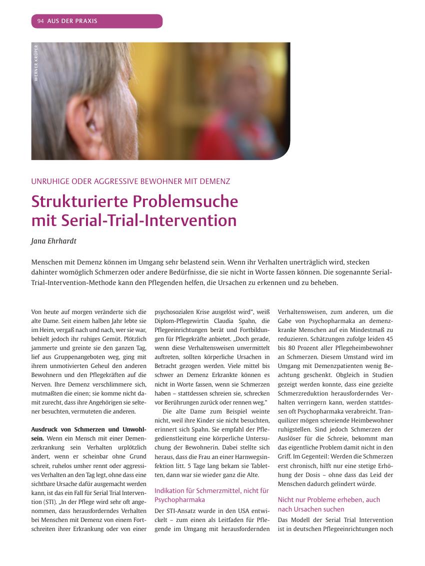 Vorschauseite 1: Strukturierte Problemsuche mit Serial-Trial-Intervention