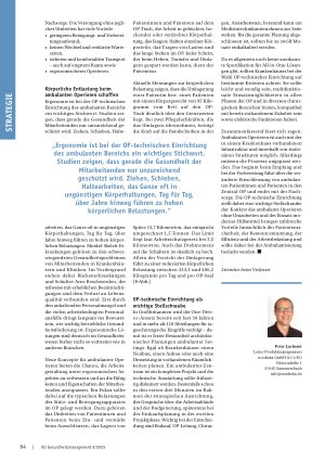 Vorschauseite 3: Effizienz beim ambulanten Operieren steigern Das Potenzial ambulanten Operierens kann durch neue Konzepte weiter gehoben werden