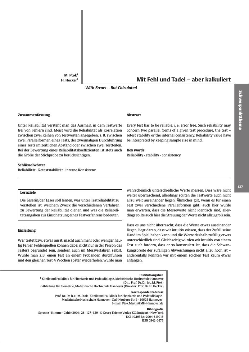 Vorschauseite 1: Mit Fehl und Tadel - aber kalkuliert
