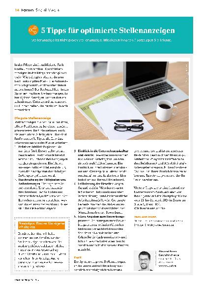 Vorschauseite 1: 5 Tipps für optimierte Stellenanzeigen