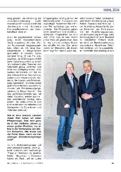 Vorschauseite 2: Österreichische Wahl 2024 Interview mit Bundeskanzler Karl Nehammer MSc