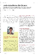 Vorschauseite 1: „Jede Krise bietet die Chance, stärker und widerstandsfähiger zu werden.“