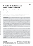 Vorschauseite 1: Geriatrische Patient_innen in der Notfallambulanz: Entwicklung einer ANP-Rolle aus Sicht des multiprofessionellen Teams