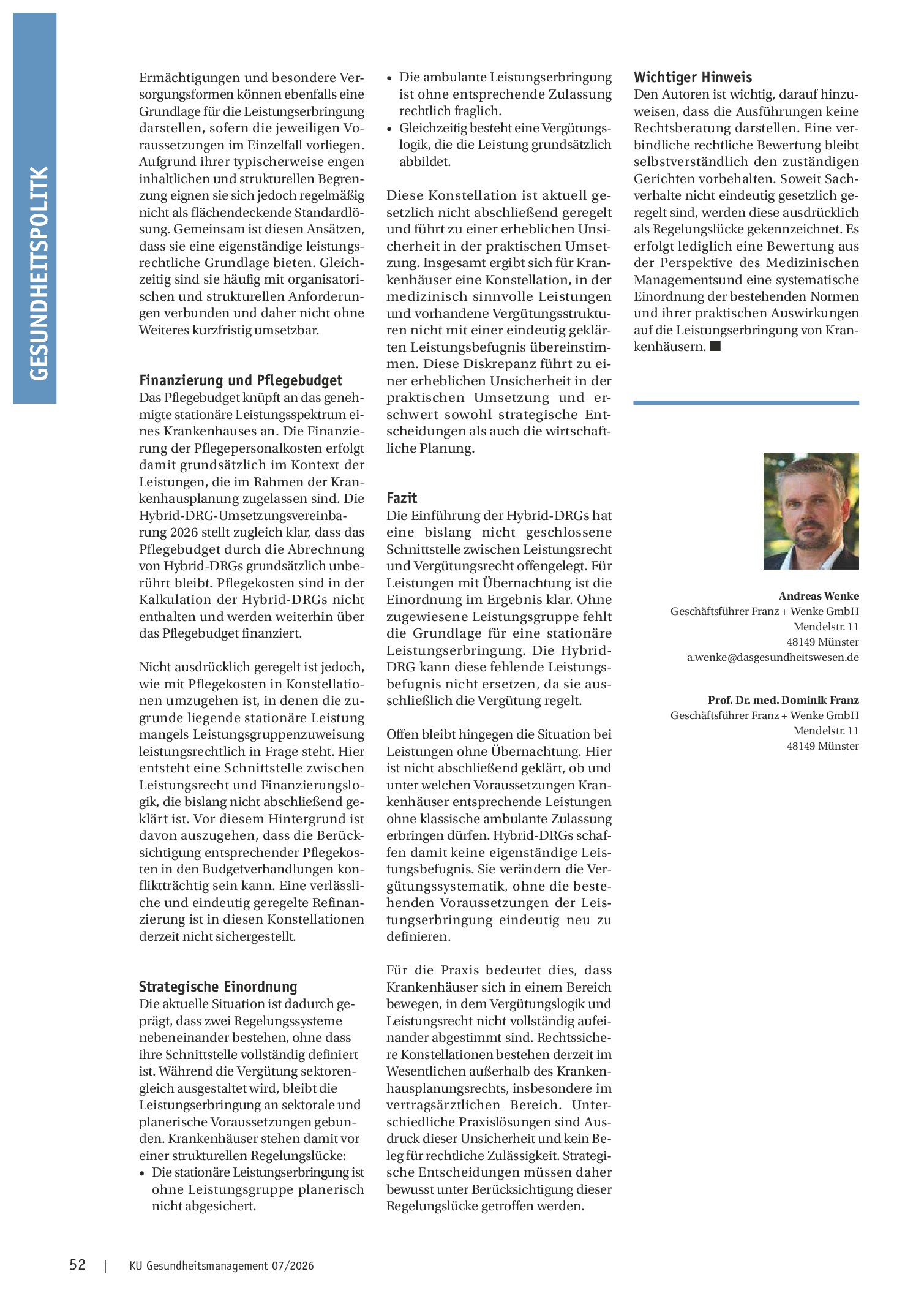 Vorschauseite 3: Hybrid-DRGs und Leistungsgruppen