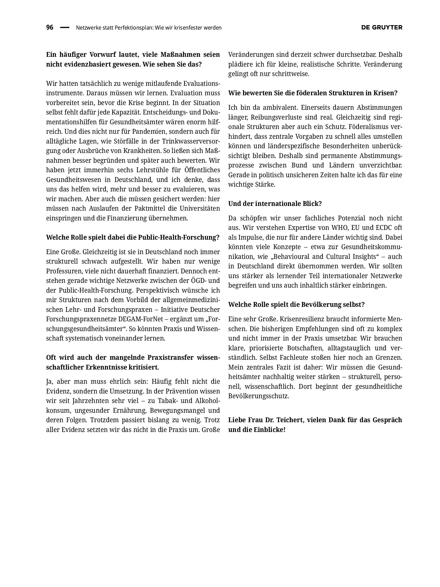 Vorschauseite 2: Netzwerke statt Perfektionsplan: Wie wir krisenfester werden