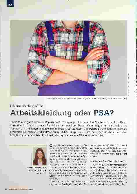 Vorschauseite 1: Hausmeistertätigkeiten: Arbeitskleidung oder PSA?