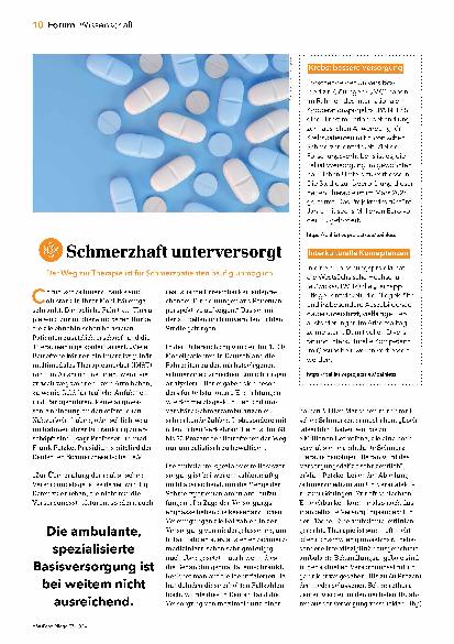 Vorschauseite 1: Schmerzhaft unterversorgt
