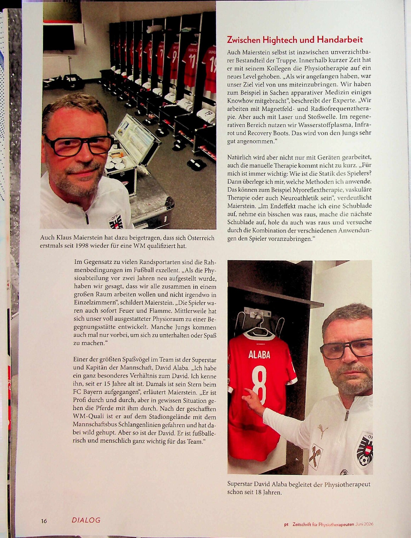 Vorschauseite 3: Klaus Maierstein wehrt Verletzungen bei der Fußball-WM ab
