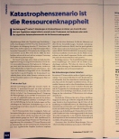 Vorschauseite 1: Katastrophenszenario ist die Ressourcenknappheit.