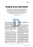 Vorschauseite 2: WANN WANN NUTZEN?
