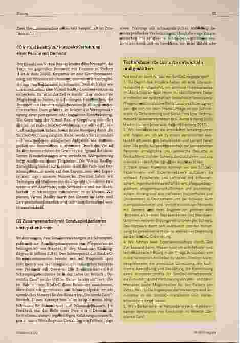 Vorschauseite 3: Place of Learning Dementia Care 4. 0 Konzeption eines Lernorts für technikbasierte Simulation im Bereich „Dementia Care“
