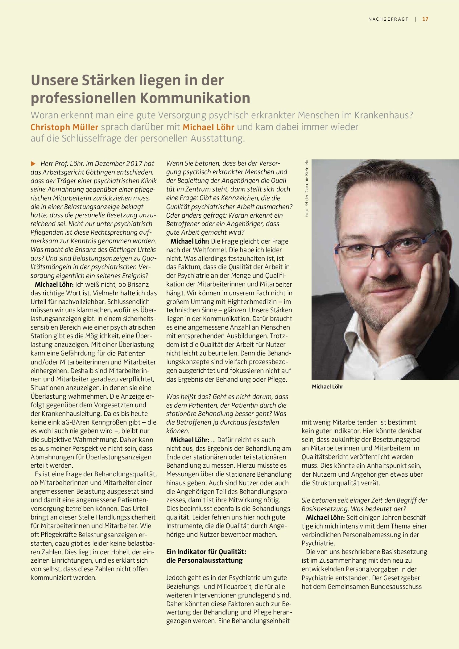 Vorschauseite 1: Unsere Stärken liegen in der professionellen Kommunikation