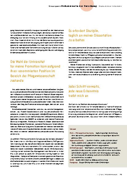 Vorschauseite 3: Chance und Herausforderung (Teil 1)