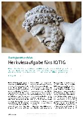 Vorschauseite 1: Transparenz-Atlas: Herkulesaufgabe fürs IQTIG