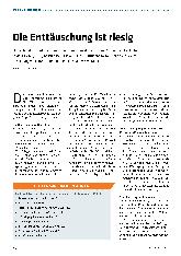 Vorschauseite 1: Die Enttäuschung ist riesig.
