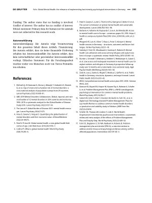 Vorschauseite 3: Global Mental Health: The relevance of implementing low intensity psychological interventions in Germany