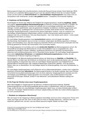 Vorschauseite 2: VBVG. Neu denken! Die Überwindung der tradierten Pauschalmechanik durch Etablierung einer nachhaltigen Vergütungsstruktur mit einem modularen Vergütungssystem