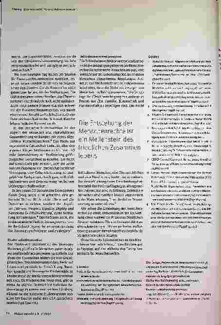 Vorschauseite 3: Thema Menschenrechte und Hebammenarbeit: "Alle Menschen sind frei und gleich an Würde und Rechten geboren."