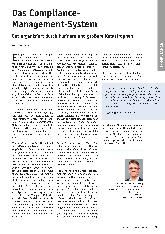 Vorschauseite 1: Das Compliance-Management-System: Gut organisiert durch kleinere und größere Katastrophen.