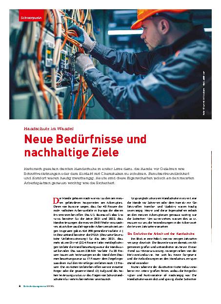 Vorschauseite 1: Handschutz im Wandel: Neue Bedürfnisse und nachhaltige Ziele