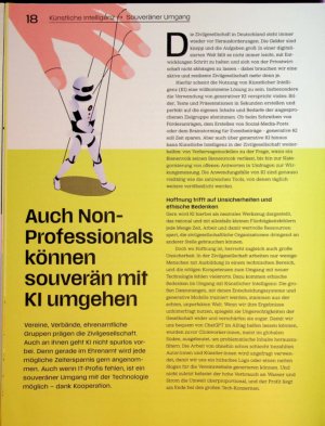 Vorschauseite 1: Auch Non-Professionals können souverän mit Kl umgehen