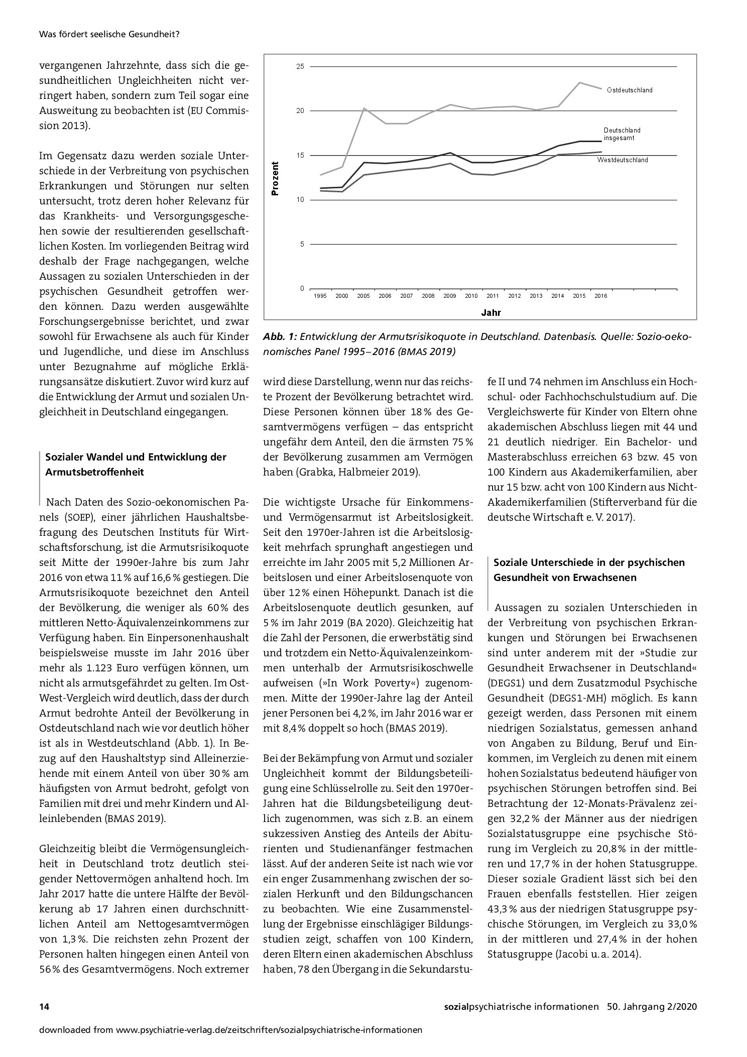 Vorschauseite 2: Armut, soziale Ungleichheit und psychische Gesundheit