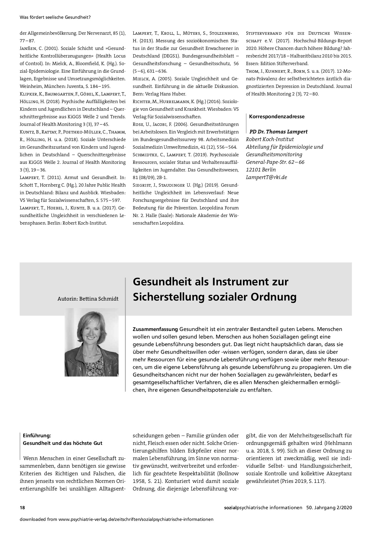 Vorschauseite 6: Armut, soziale Ungleichheit und psychische Gesundheit