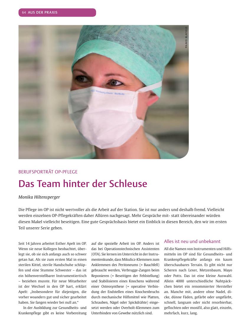 Vorschauseite 1: Das Team hinter der Schleuse