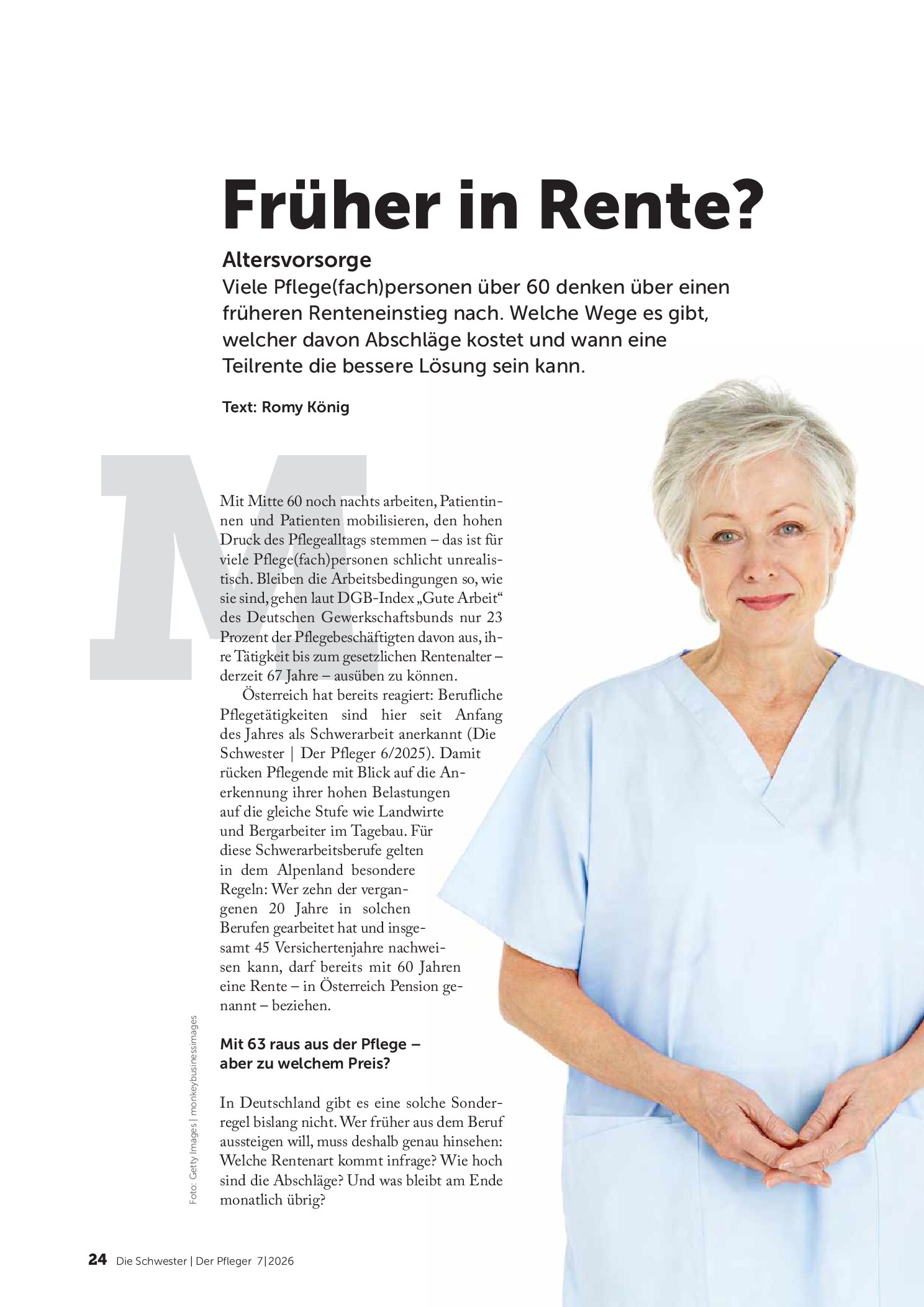 Vorschauseite 1: Früher in Rente?