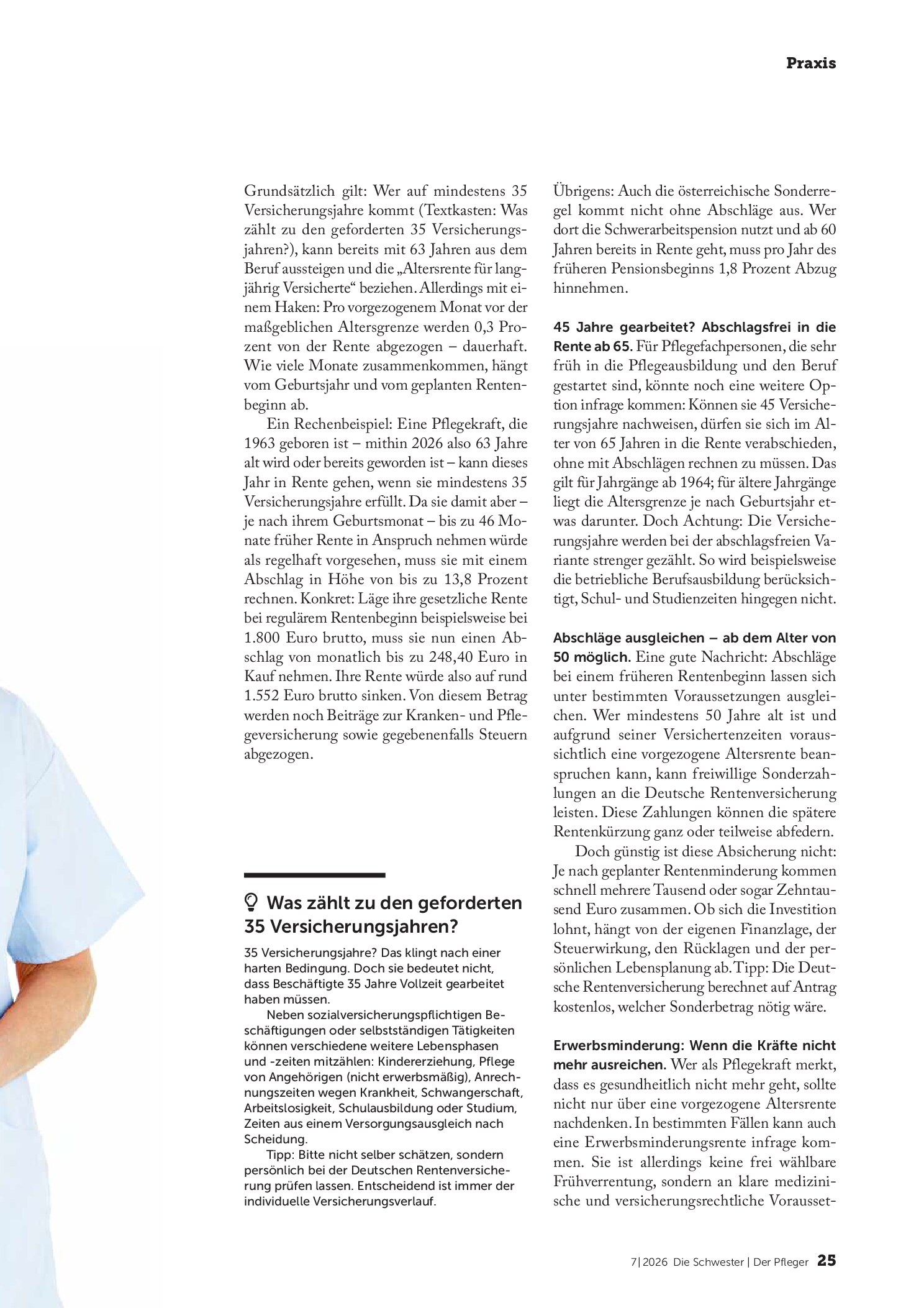Vorschauseite 2: Früher in Rente?
